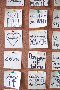 image with inspirational sticky notes